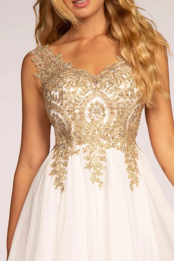 Elizabeth K - GS1625 Embroidered Lace Appliqued Short Dress Cocktail Dresses 8 Elizabeth K - GS1625 Embroidered Lace Appliqued Short Dress Cocktail Dresses