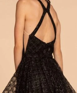 Cocktail Dresses Elizabeth K - GS1631 Sleeveless Halter Neck Tulle A-line Dress 9 Cocktail Dresses Elizabeth K - GS1631 Sleeveless Halter Neck Tulle A-line Dress