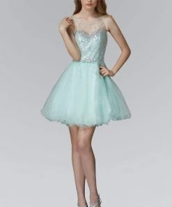 Elizabeth K - GS2046 Sequined Cocktail Dress