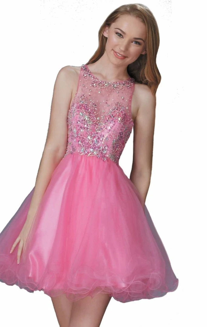 Elizabeth K - GS2074 Bedazzled Illusion Tulle Dress 4 Elizabeth K - GS2074 Bedazzled Illusion Tulle Dress