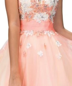 Elizabeth K - GS2131 Strapless Floral Cocktail Dress 11 Elizabeth K - GS2131 Strapless Floral Cocktail Dress