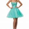 Elizabeth K - GS2132 Embellished Strapless Cocktail Dress 1 Elizabeth K - GS2132 Embellished Strapless Cocktail Dress