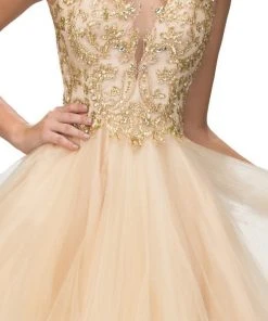 Cocktail Dresses Elizabeth K - GS2157 Embellished Sleeveless Cocktail Dress