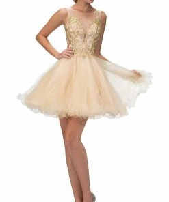 Cocktail Dresses Elizabeth K - GS2157 Embellished Sleeveless Cocktail Dress