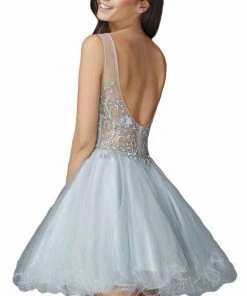 Cocktail Dresses Elizabeth K - GS2157 Embellished Sleeveless Cocktail Dress