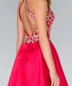 Elizabeth K - GS2389 Gilded Halter Mikado A-line Dress 11 Elizabeth K - GS2389 Gilded Halter Mikado A-line Dress