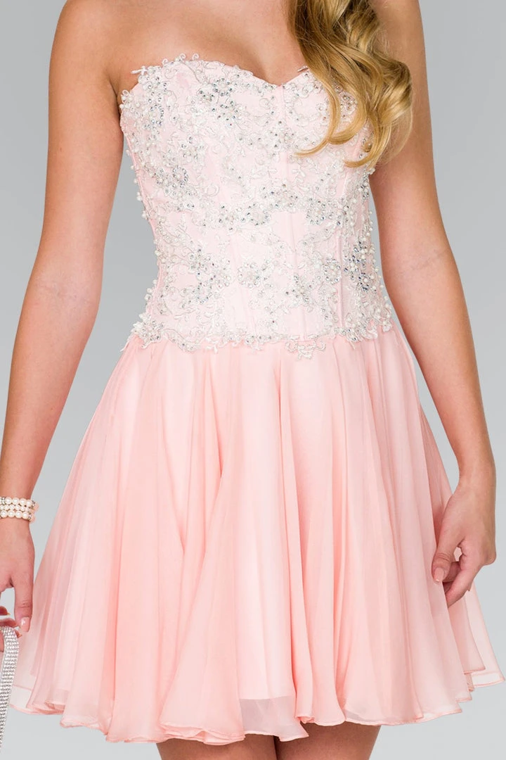 Elizabeth K - GS2391 Embellished Sweetheart Chiffon A-line Dress 5 Elizabeth K - GS2391 Embellished Sweetheart Chiffon A-line Dress