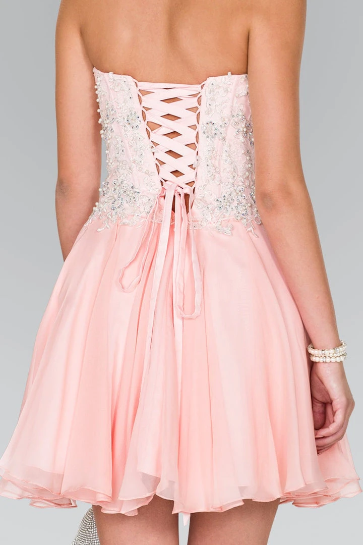 Elizabeth K - GS2391 Embellished Sweetheart Chiffon A-line Dress 6 Elizabeth K - GS2391 Embellished Sweetheart Chiffon A-line Dress