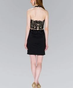 Cocktail Dresses Elizabeth K - GS2402 Lace Applique Jewel Neck Jersey Sheath Dress 7 Cocktail Dresses Elizabeth K - GS2402 Lace Applique Jewel Neck Jersey Sheath Dress