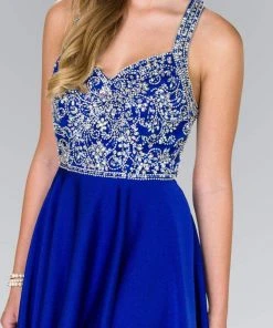 Cocktail Dresses Elizabeth K - GS2412 Beaded V-neck Chiffon A-line Dress 8 Cocktail Dresses Elizabeth K - GS2412 Beaded V-neck Chiffon A-line Dress