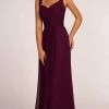 Elizabeth K - Sleeveless Shirred Chiffon Long Dress GL2608 - 1 Pc Eggplant In Size S Available Formal Gowns 2 Elizabeth K - Sleeveless Shirred Chiffon Long Dress GL2608 - 1 Pc Eggplant In Size S Available Formal Gowns