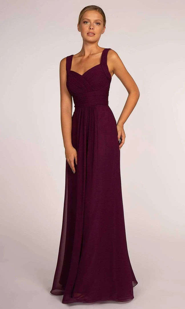 Elizabeth K - Sleeveless Shirred Chiffon Long Dress GL2608 - 1 Pc Eggplant In Size S Available Formal Gowns 3 Elizabeth K - Sleeveless Shirred Chiffon Long Dress GL2608 - 1 Pc Eggplant In Size S Available Formal Gowns