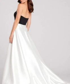 Ellie Wilde - EW120075 Strapless Dress With Overskirt Formal Gowns