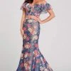 Ellie Wilde - EW120099 Off-Shoulder 2-Piece Novelty Lace Trumpet Dress Formal Gowns 2 Ellie Wilde - EW120099 Off-Shoulder 2-Piece Novelty Lace Trumpet Dress Formal Gowns