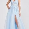 Ellie Wilde - Floral Lace A-Line Prom Dress EW122057 - 1 Pc Light Blue In Size 22 Available 1 Ellie Wilde - Floral Lace A-Line Prom Dress EW122057 - 1 Pc Light Blue In Size 22 Available
