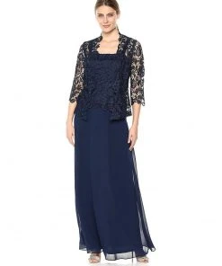 Emma Street - 1110786 Sleeveless Chiffon Dress With Lace Jacket