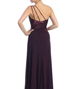 Formal Gowns Eureka Fashion - 1888 Brooch-Accented Asymmetrical Paneled Gown 8 Formal Gowns Eureka Fashion - 1888 Brooch-Accented Asymmetrical Paneled Gown