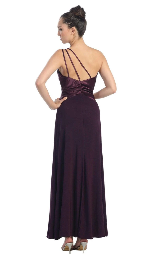 Formal Gowns Eureka Fashion - 1888 Brooch-Accented Asymmetrical Paneled Gown 4 Formal Gowns Eureka Fashion - 1888 Brooch-Accented Asymmetrical Paneled Gown