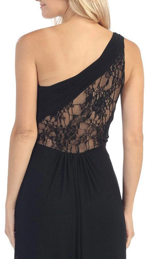 Eureka Fashion - 2370 Lace Asymmetric Long Sheath Dress 6 Eureka Fashion - 2370 Lace Asymmetric Long Sheath Dress