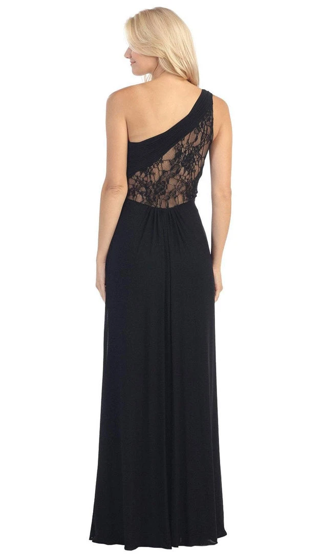 Eureka Fashion - 2370 Lace Asymmetric Long Sheath Dress 5 Eureka Fashion - 2370 Lace Asymmetric Long Sheath Dress