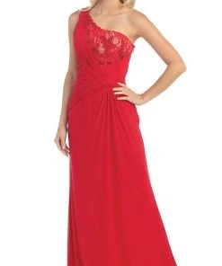 Eureka Fashion - 2370 Lace Asymmetric Long Sheath Dress 13 Eureka Fashion - 2370 Lace Asymmetric Long Sheath Dress