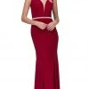 Eureka Fashion - Beaded Plunging V-neck Jersey Evening Dress Formal Gowns 2 Eureka Fashion - Beaded Plunging V-neck Jersey Evening Dress Formal Gowns