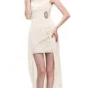 Eureka Fashion - Lace Mini Dress With High Low Chiffon Overskirt 1921 - 1 Pc White In Size XS Available Cocktail Dresses