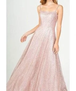 Formal Gowns Eureka Fashion - Sleeveless A-Line Dress 9700 - 1 Pc Rose Gold In Size XS Available