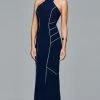Faviana - 7917 Long Jersey Dress With Halter Neck