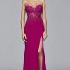 Formal Gowns Faviana 9412 Long Jersey Evening Dress With Sequin Bodice -1 Pc Berry In Size 14W Available 1 Formal Gowns Faviana 9412 Long Jersey Evening Dress With Sequin Bodice -1 Pc Berry In Size 14W Available