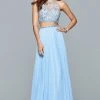 Faviana - Beaded Two-Piece Chiffon A-line Gown S10061 - 2 Pcs Candle Light In Size 6 And 8 Available