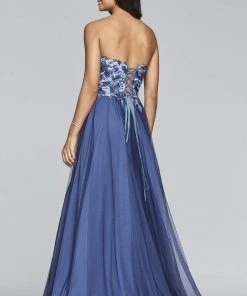 Faviana - Floral Applique Sweetheart A-line Evening Dress S10023