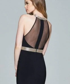 Faviana - Halter Neck Sheath Dress 8073 9 Faviana - Halter Neck Sheath Dress 8073