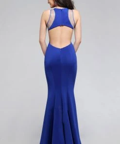 Faviana - Lllusion Jewel Cutout Ornate Long Dress 7792