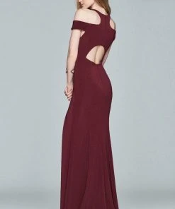 Faviana - Long Dress With A Slit 8086