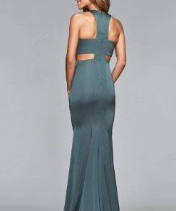 Formal Gowns Faviana - S10011 Matte Satin Cutout Sheath Gown