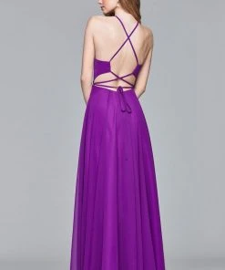 Faviana - S10025 Halter Neck A-line Dress