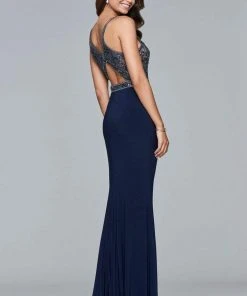 Faviana - S10092 Sleeveless V-Neck Beaded Evening Dress Formal Gowns 6 Faviana - S10092 Sleeveless V-Neck Beaded Evening Dress Formal Gowns
