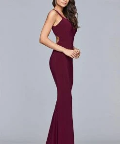 Faviana - S10106 Sleek V-neck Jersey Sheath Dress Formal Gowns 7 Faviana - S10106 Sleek V-neck Jersey Sheath Dress Formal Gowns