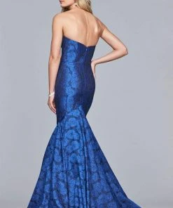 Faviana - S10118 Strapless Sweetheart Jacquard Mermaid Dress Formal Gowns