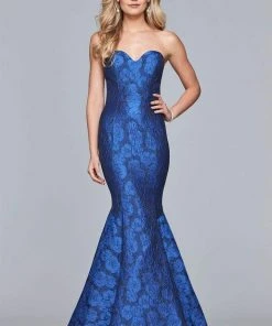 Faviana - S10118 Strapless Sweetheart Jacquard Mermaid Dress Formal Gowns