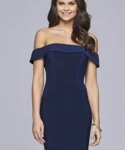 Faviana - S10162 Off The Shoulder Jersey Cocktail Dress Cocktail Dresses