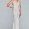 Formal Gowns Faviana - S10215 Halter Metallic Jersey Sheath Dress