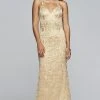 Faviana - S10303 Metallic Embroidered Sheath Evening Gown