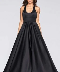 Formal Gowns Faviana - S10441 Scoop Neck Satin A-line Gown