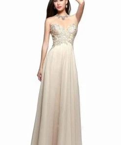 Faviana - S7325 Long Strapless Prom Gown