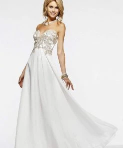 Faviana - S7325 Long Strapless Prom Gown