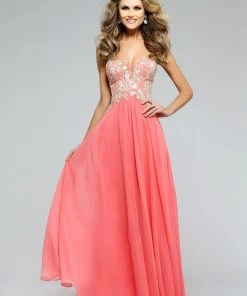 Faviana - S7325 Long Strapless Prom Gown