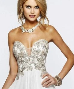 Faviana - S7325 Long Strapless Prom Gown