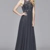 Faviana - S7989 Long Chiffon Dress With Bead Detailing